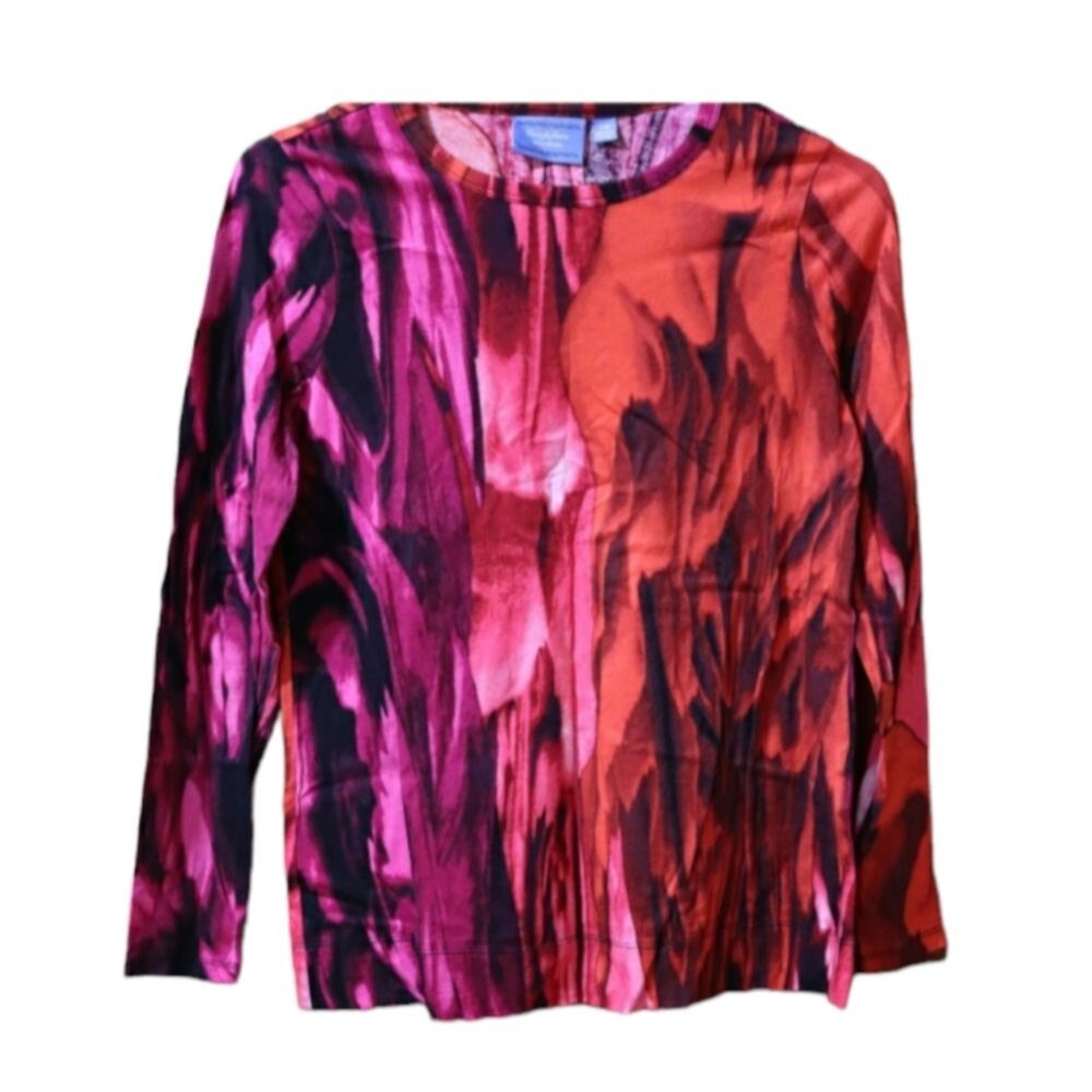Simply Vera Vera Wang Pink & Orange Sublimation Print Top PM